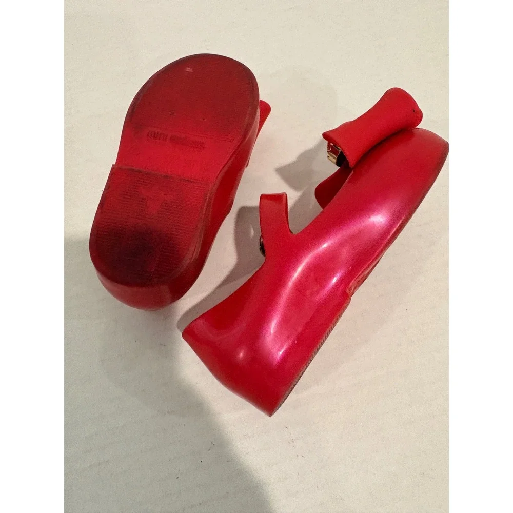 Mini Melissa Disney Snow White Red Poison Apple Jelly Mary Jane Shoes Kids 7